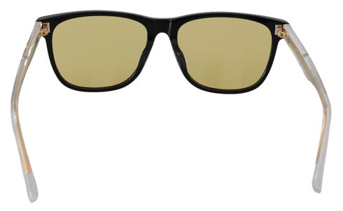 Diesel Black Frame DL0330-D 01E 57 Yellow Transparent Lenses Sunglasses